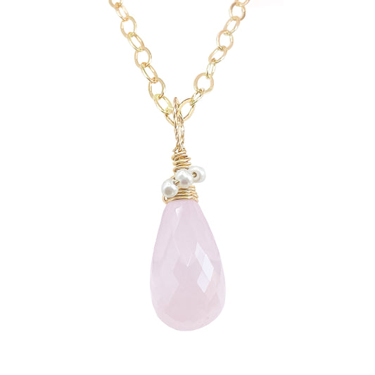 Rose Quartz Briolette Necklace