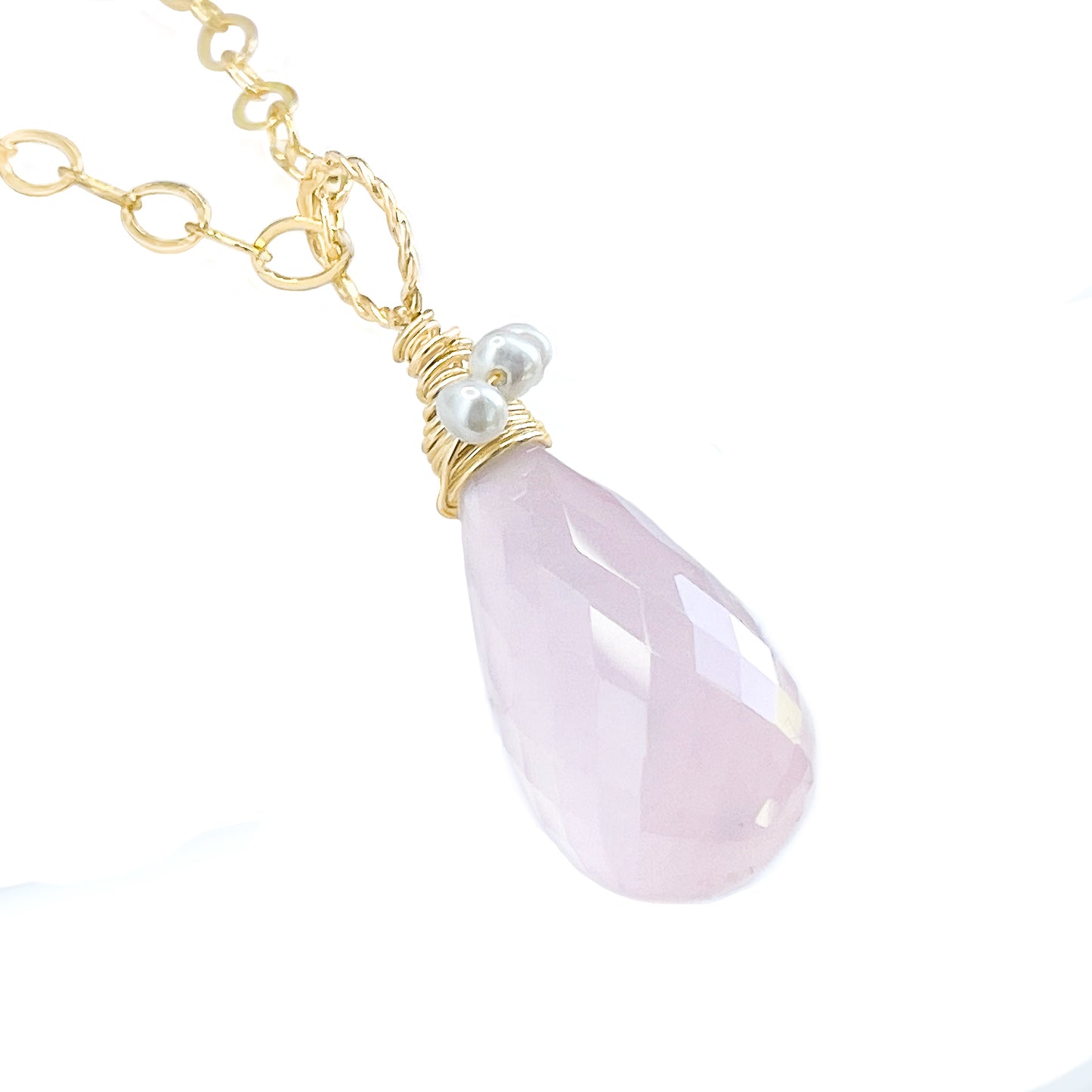 Rose Quartz Briolette Necklace