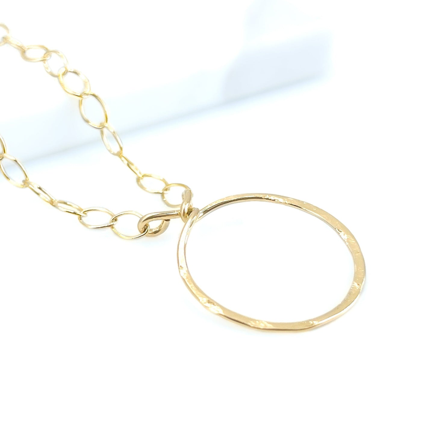 Gold Delicate Circle Choker Necklace