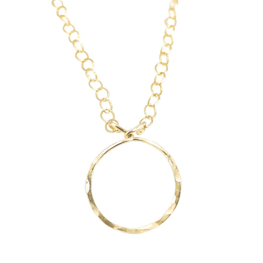 Gold Delicate Circle Choker Necklace