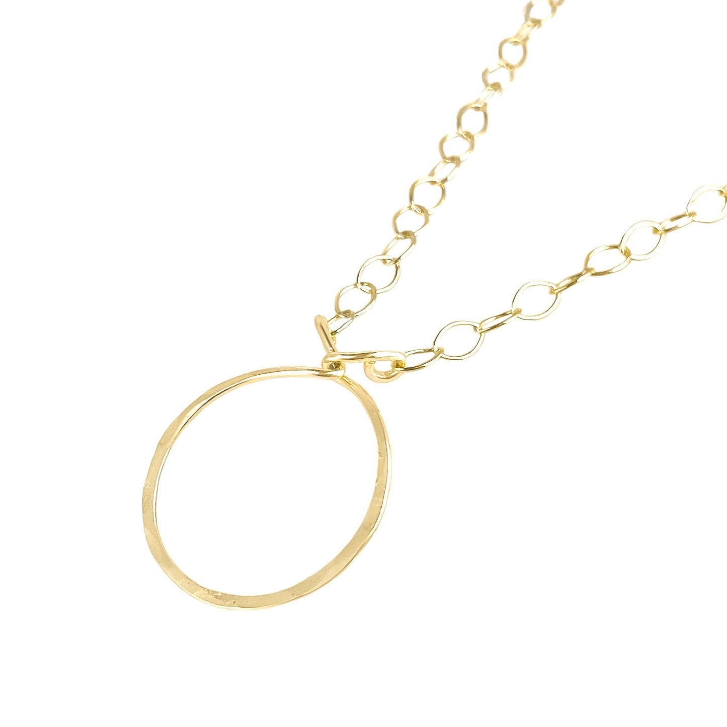 Gold Delicate Circle Choker Necklace