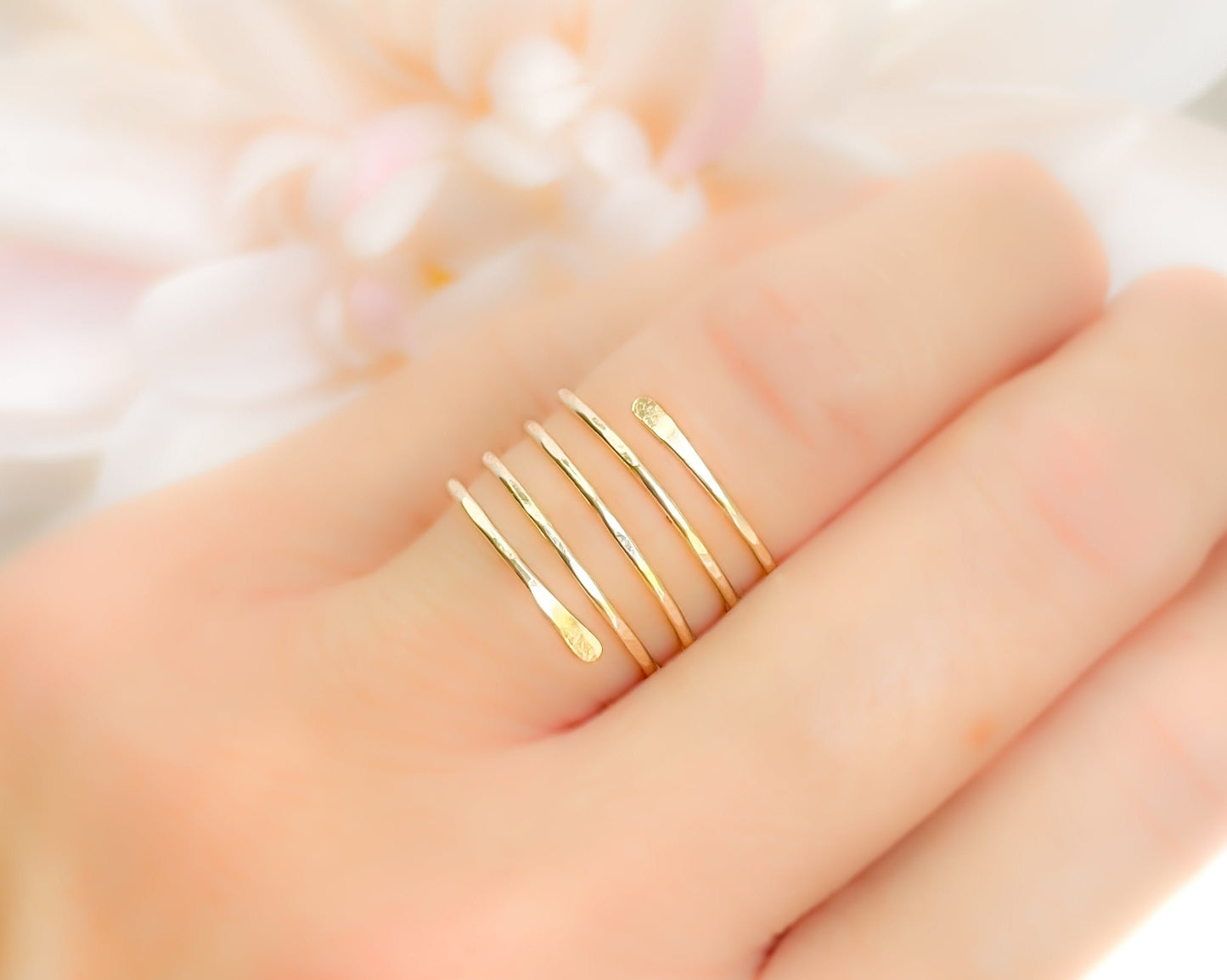 MADE TO ORDER - Gold Wire Spiral Ring