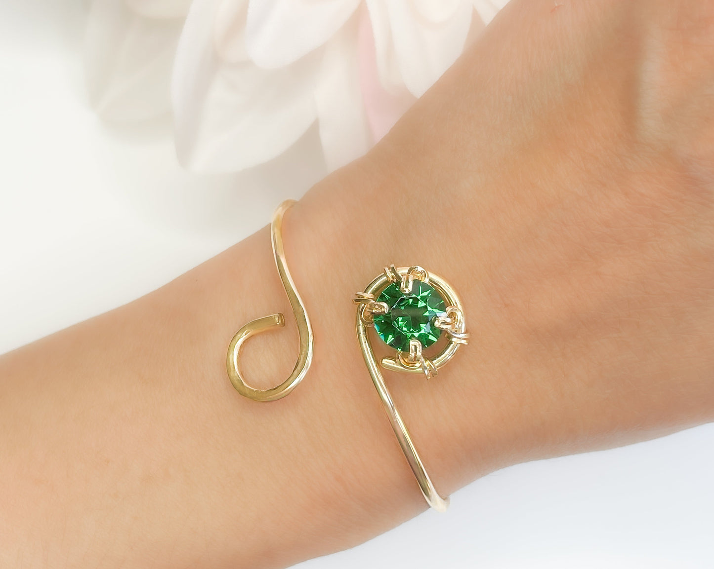 Emerald Cuff Bracelet