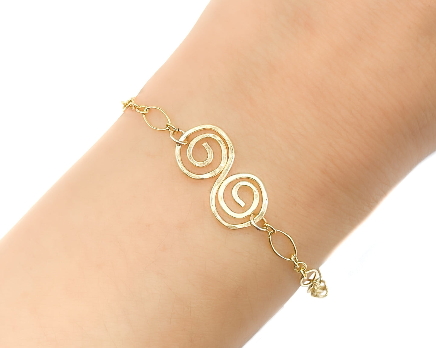 Gold Infinity Swirl Bracelet