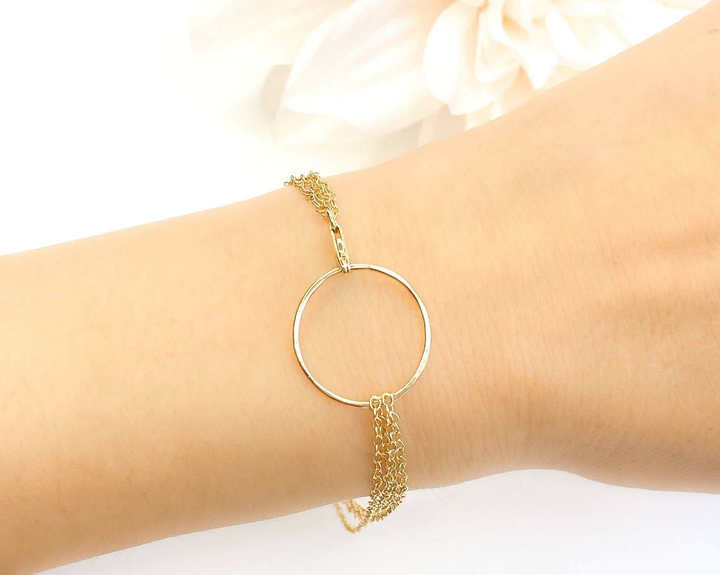 Gold Multi-Chain Circle Bracelet