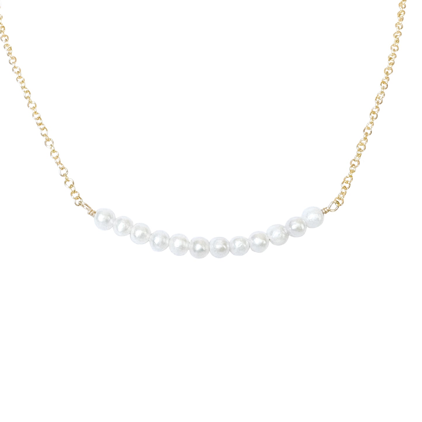 White Freshwater Pearl Petite Choker Necklace