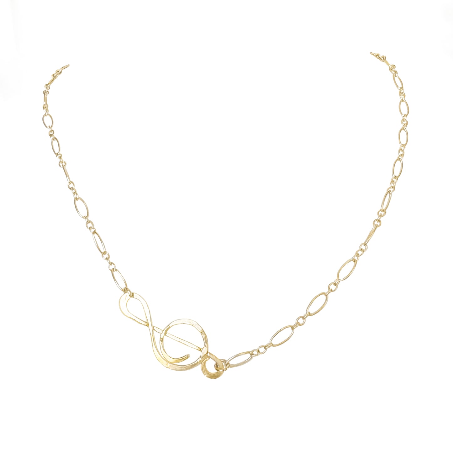 Gold Treble Clef Necklace