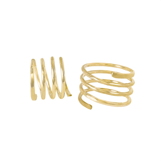 MADE TO ORDER - Gold Wire Spiral Ring