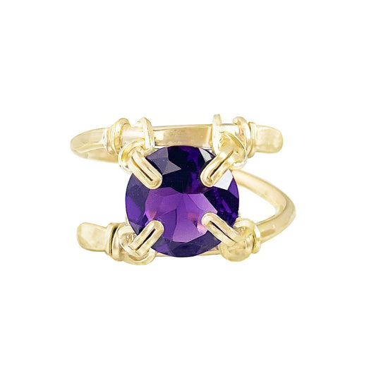 Purple African Amethyst Ring