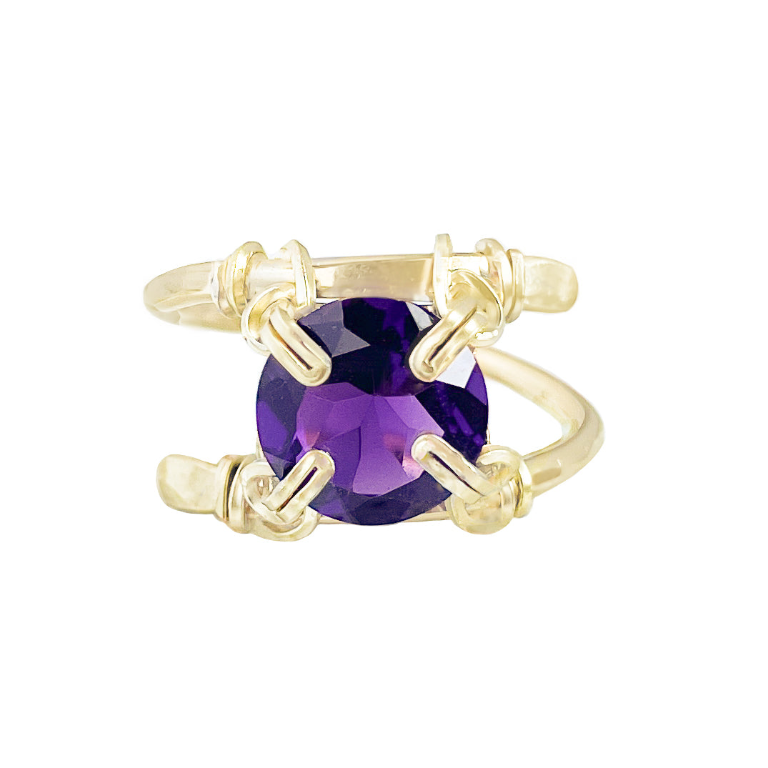 Purple African Amethyst Ring