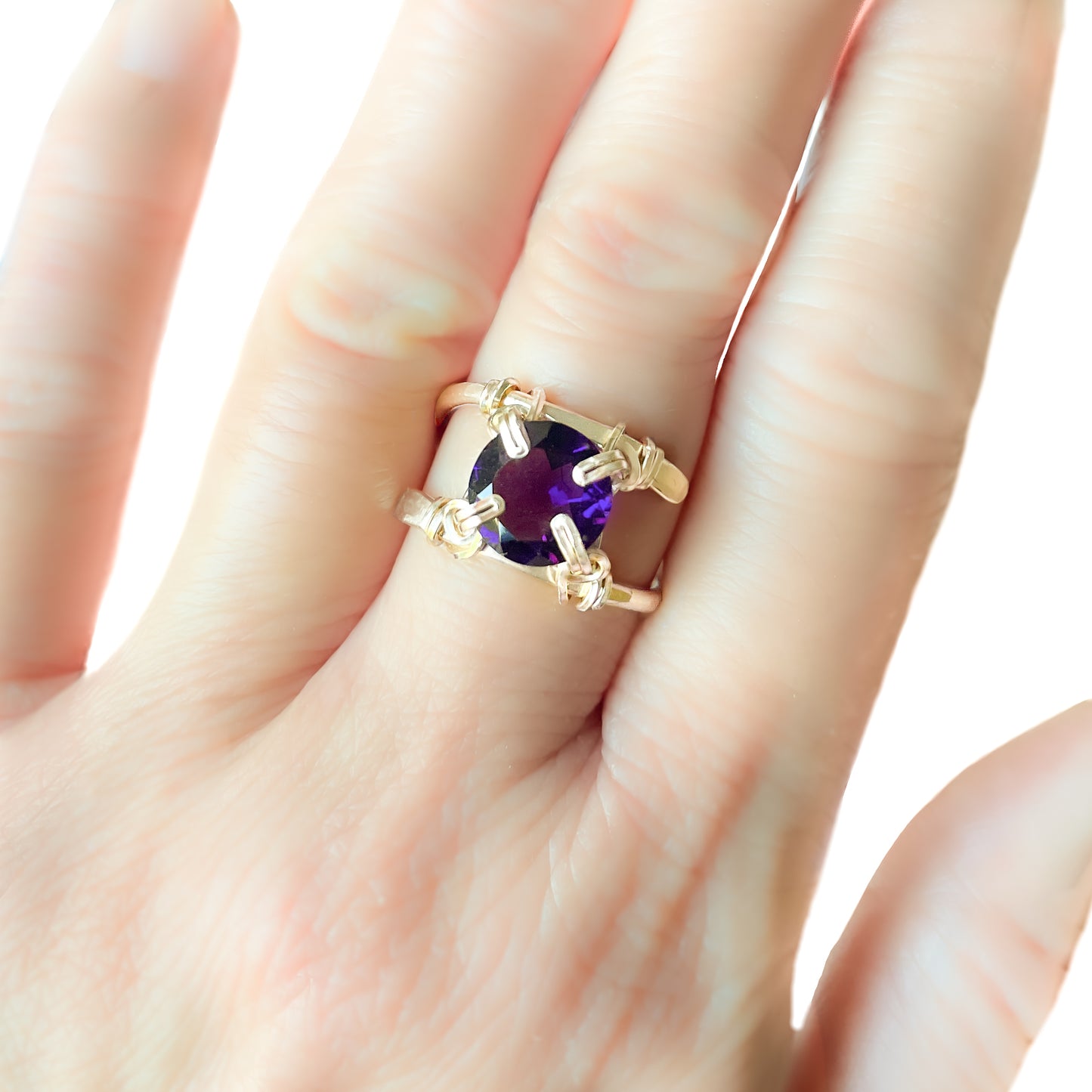 Purple African Amethyst Ring