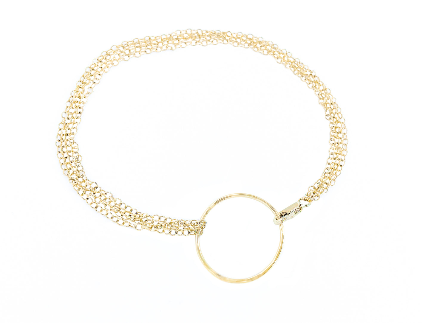 Gold Multi-Chain Circle Bracelet