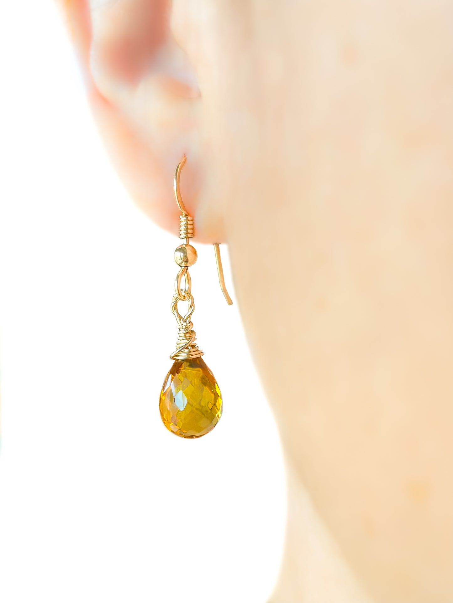 Citrine Briolette Earrings