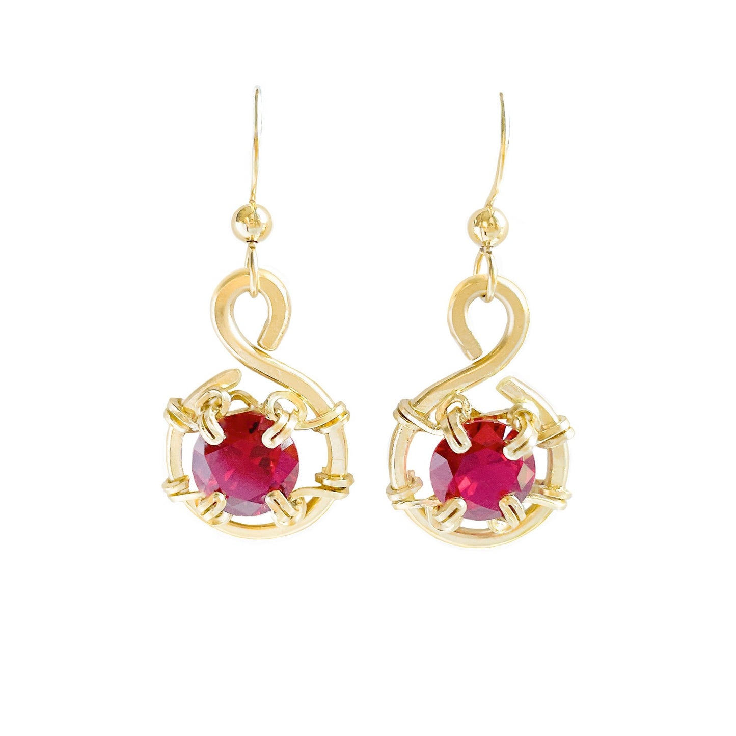 Garnet Classic Earrings - Simulated