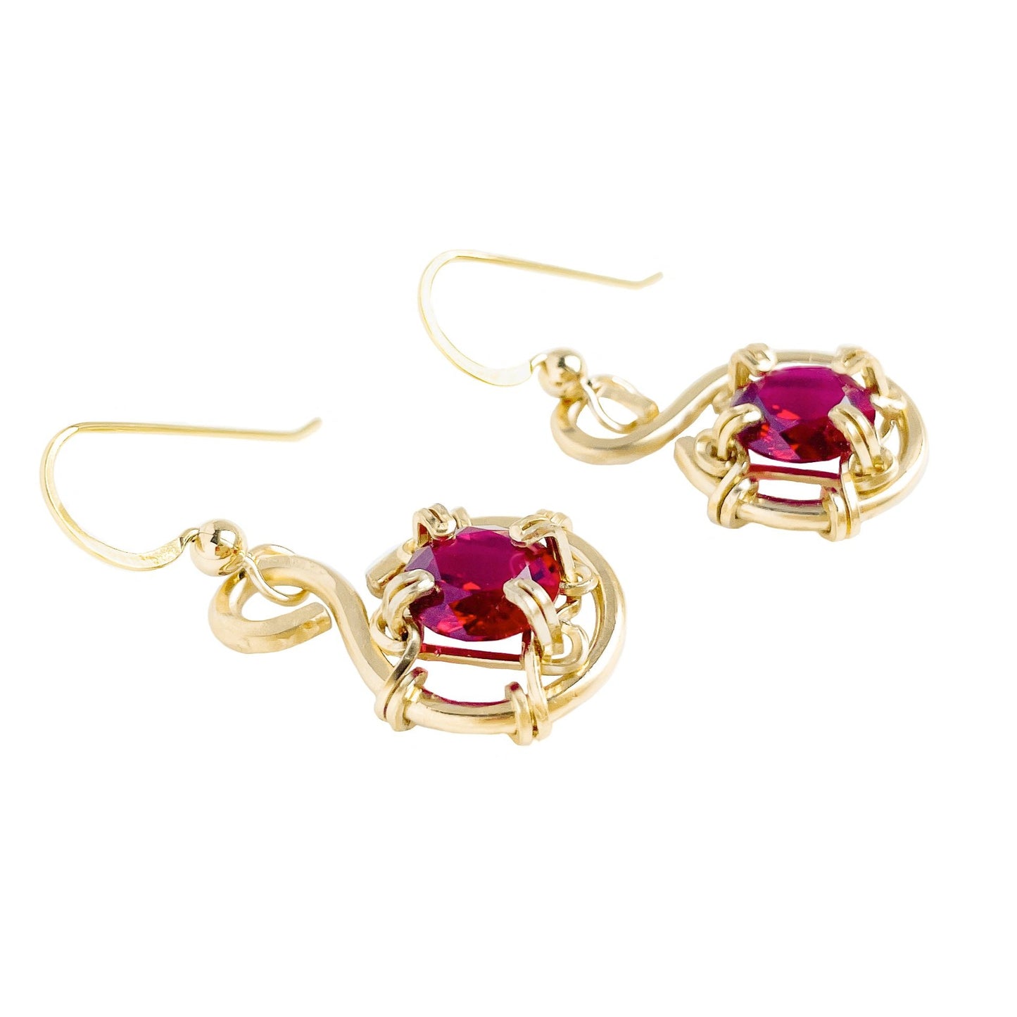 Garnet Classic Earrings - Simulated