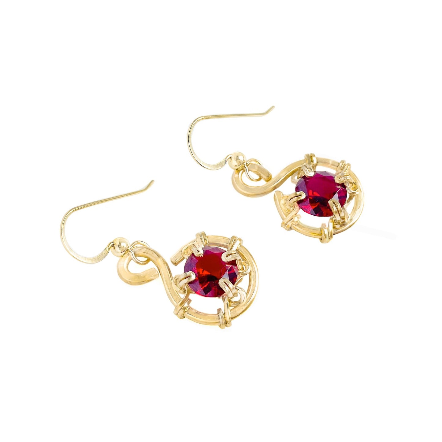 Garnet Classic Earrings - Simulated