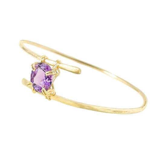 Amethyst Bangle Bracelet