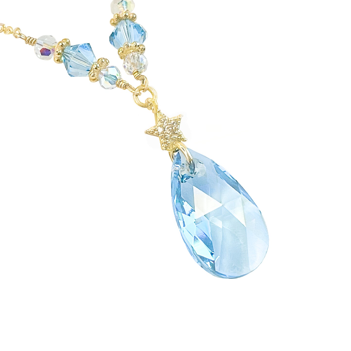 Swarovski Aquamarine Beaded Necklace