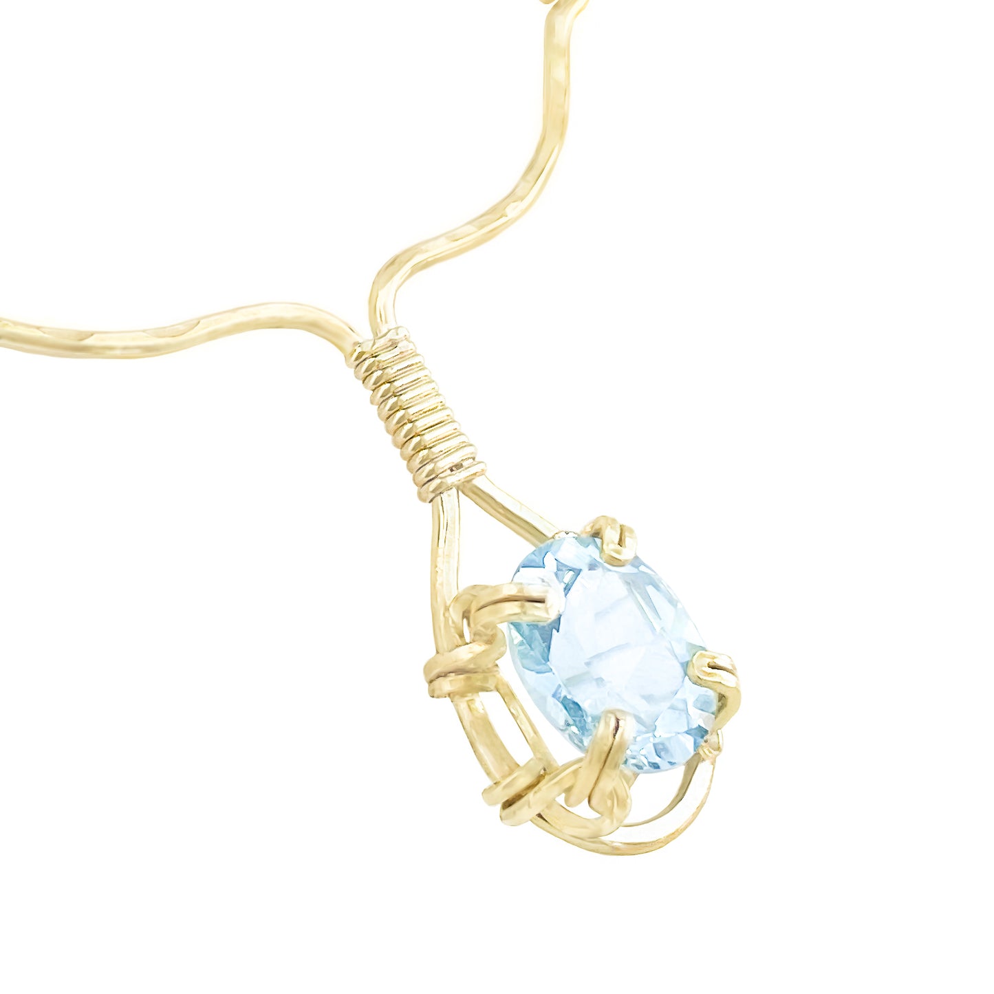 Sky Blue Topaz Y Necklace