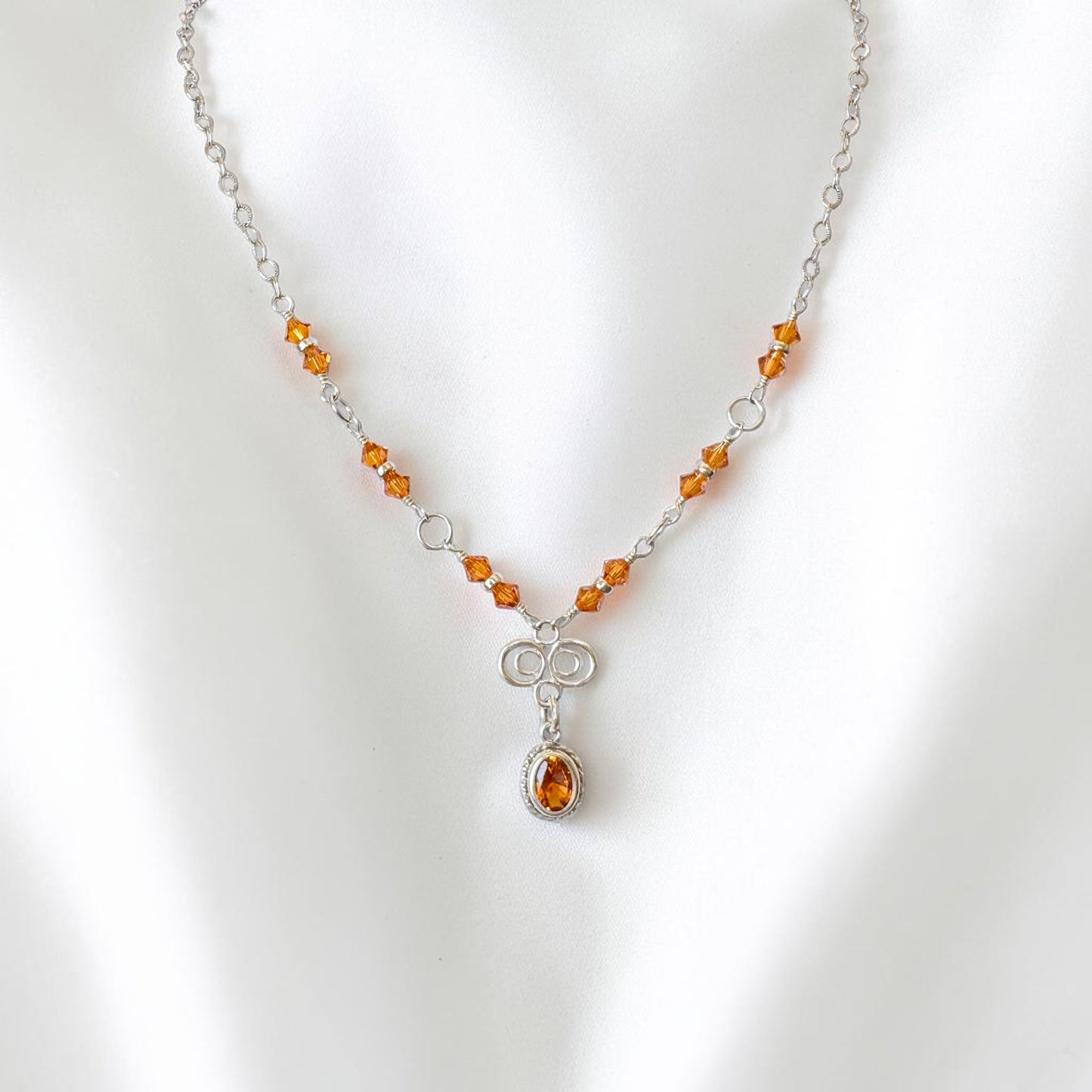 Madeira Citrine Filigree Necklace
