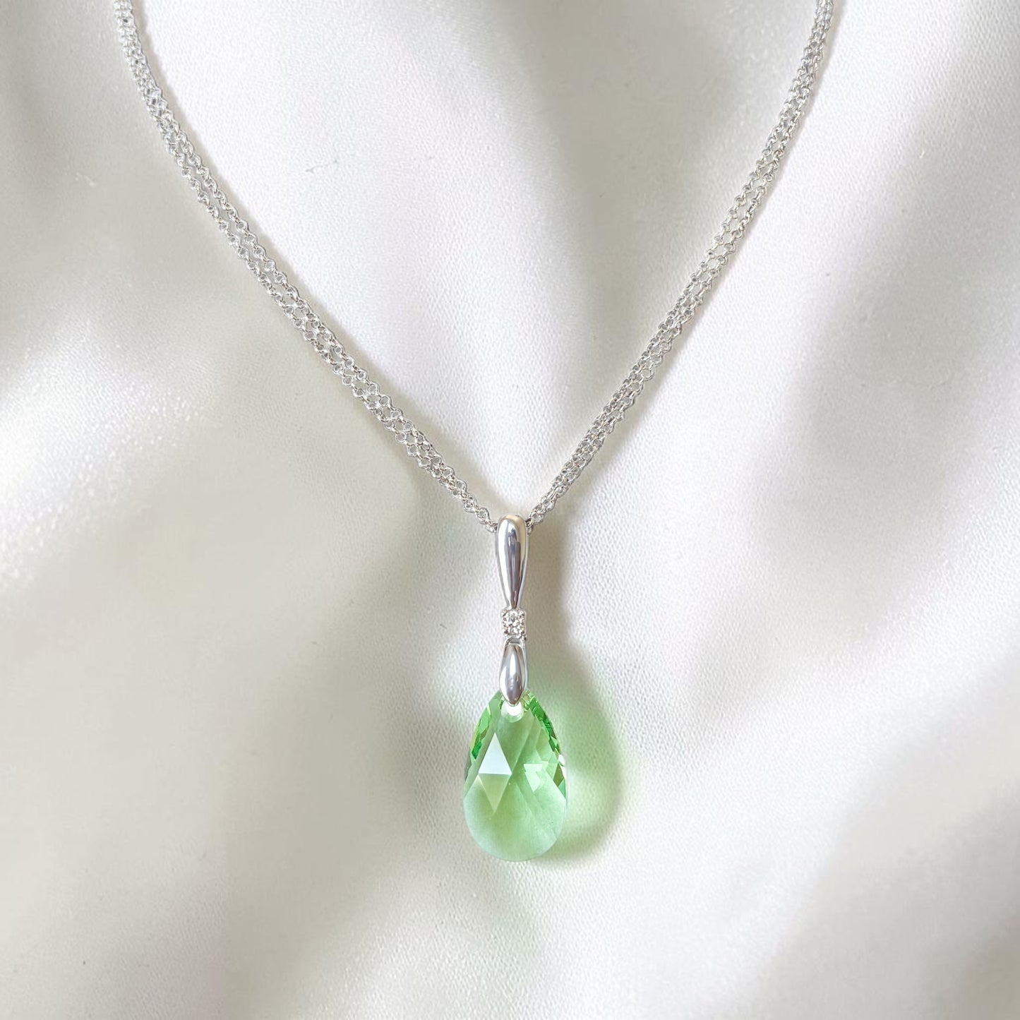 Swarovski Peridot Crystal Necklace