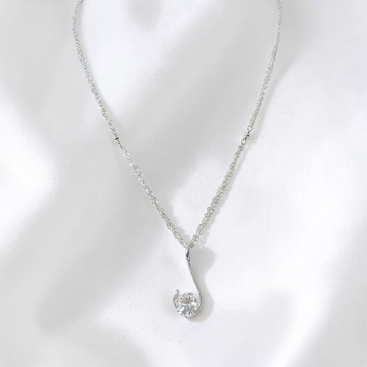 White Topaz Multi-Strand Pendant Necklace