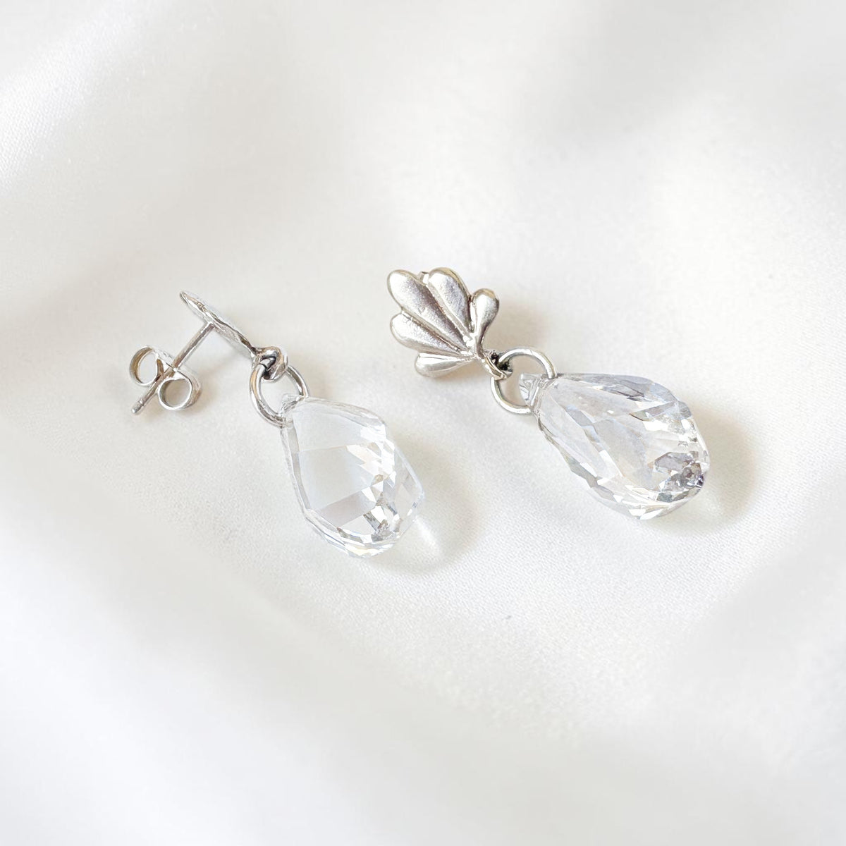 Swarovski Twisted Crystal Dangle Earrings