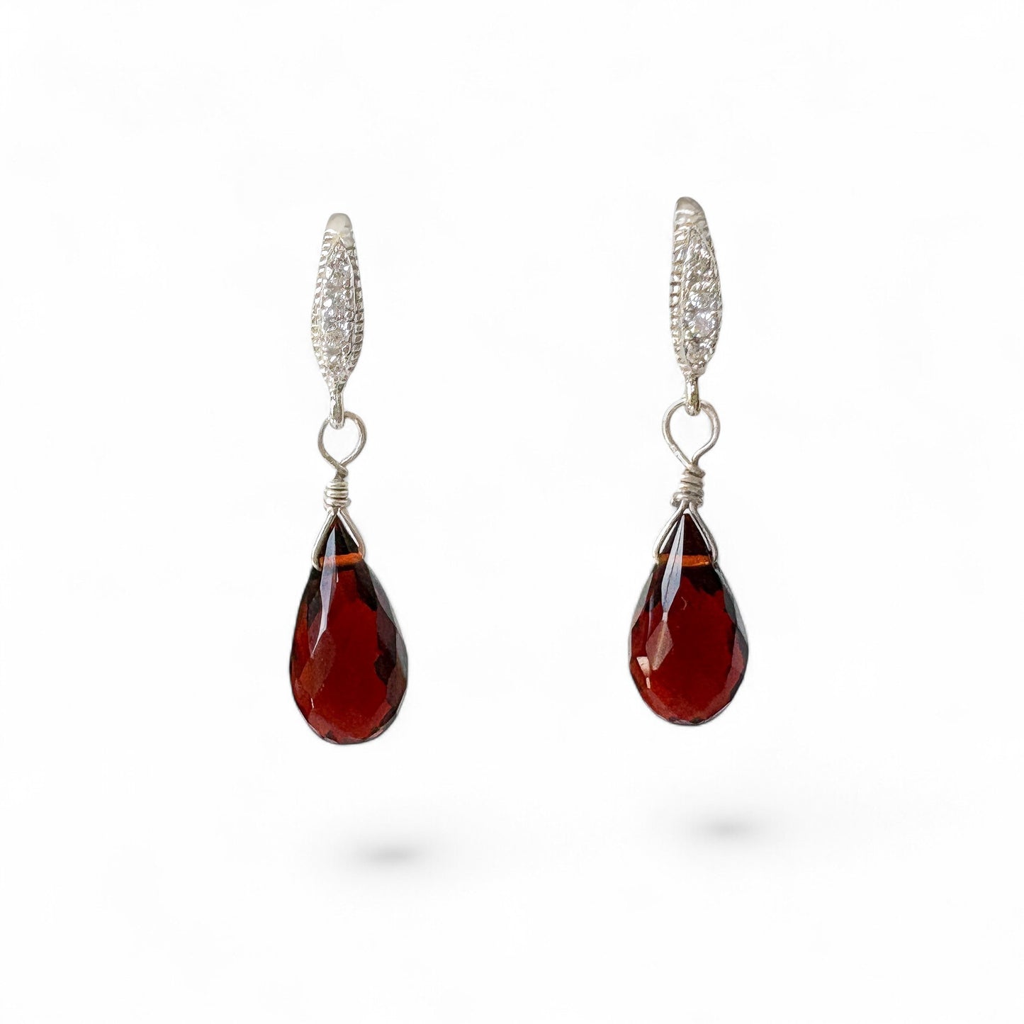 Garnet Drop Earrings