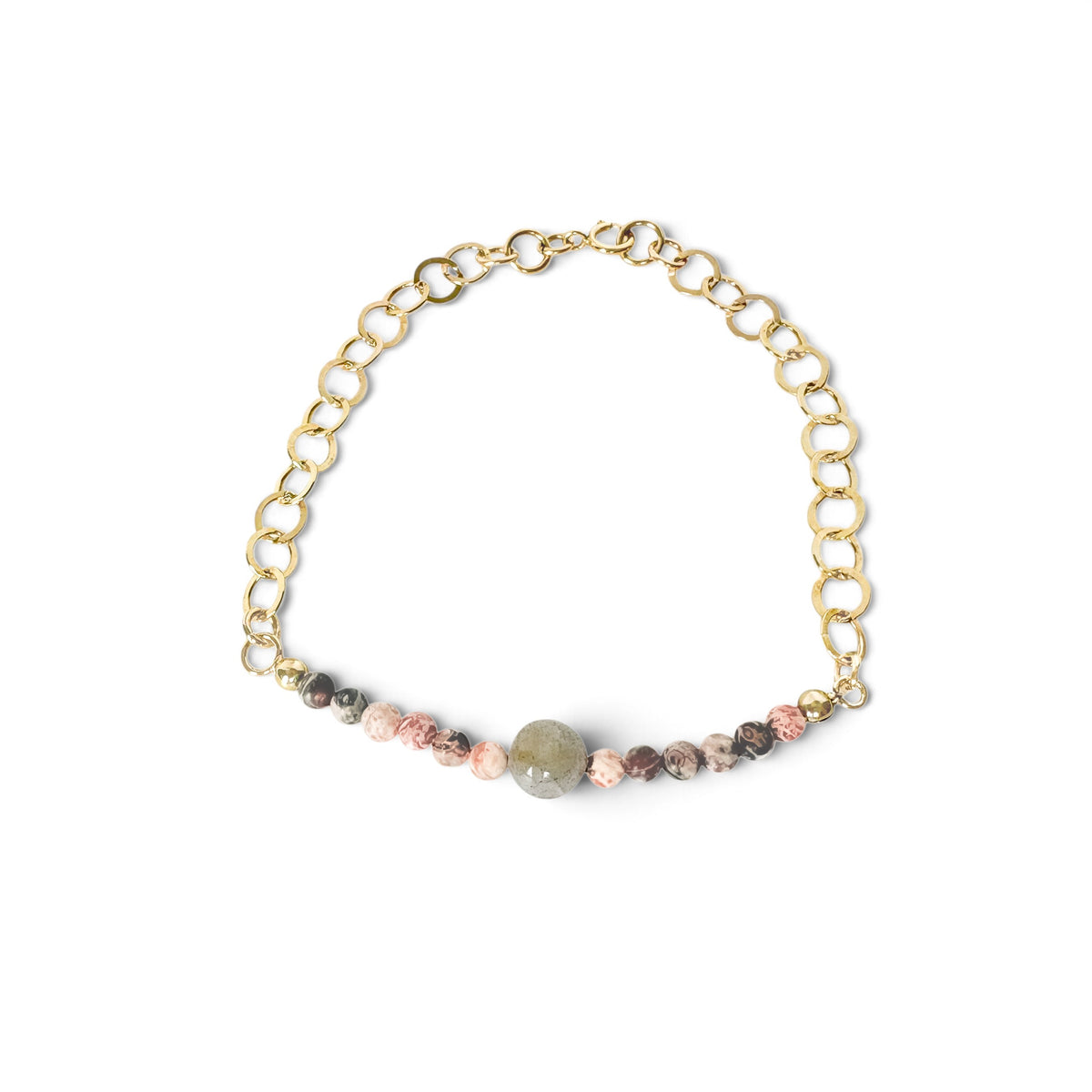 Jasper and Labradorite Chain Bracelet