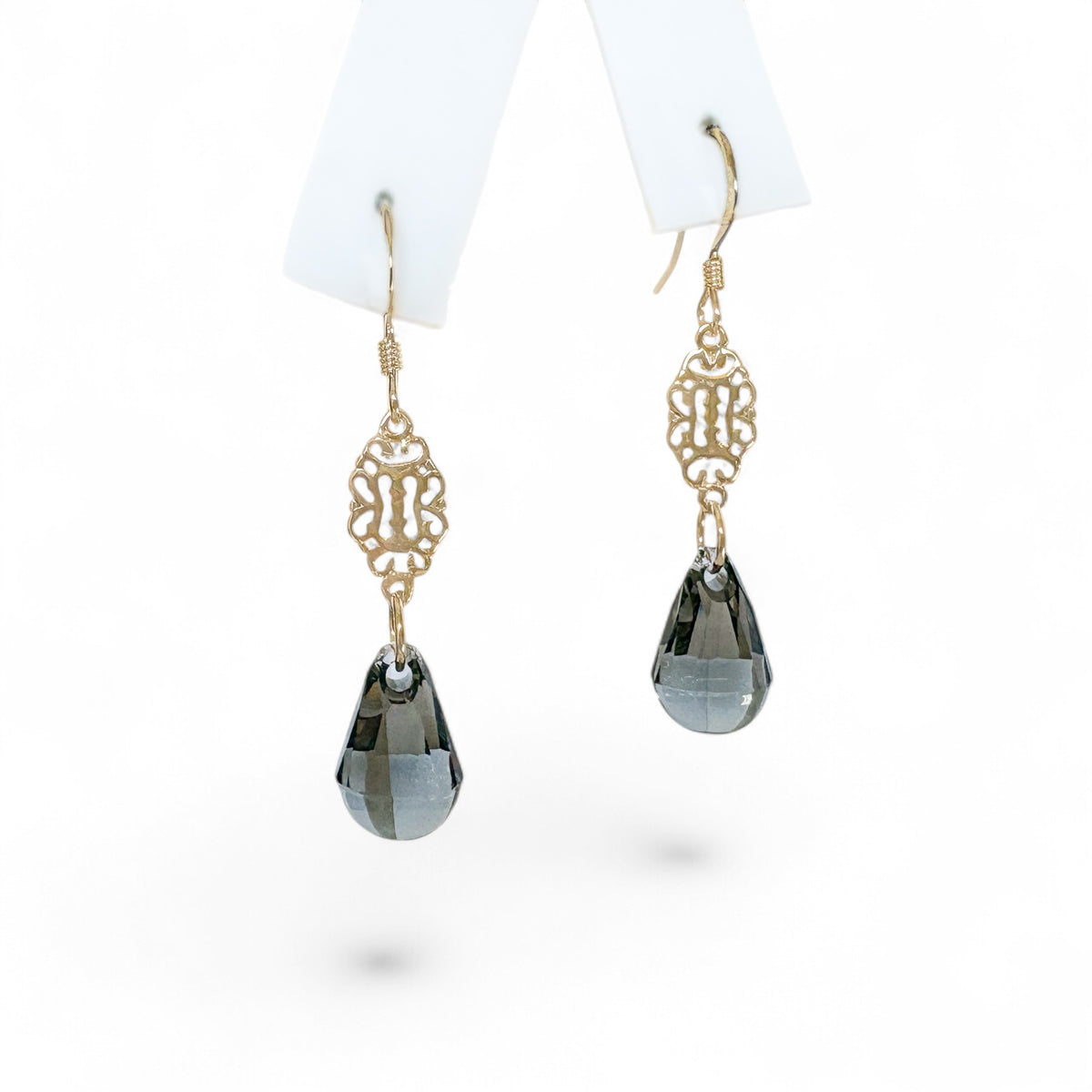 Swarovski Light Black Dangle Earrings