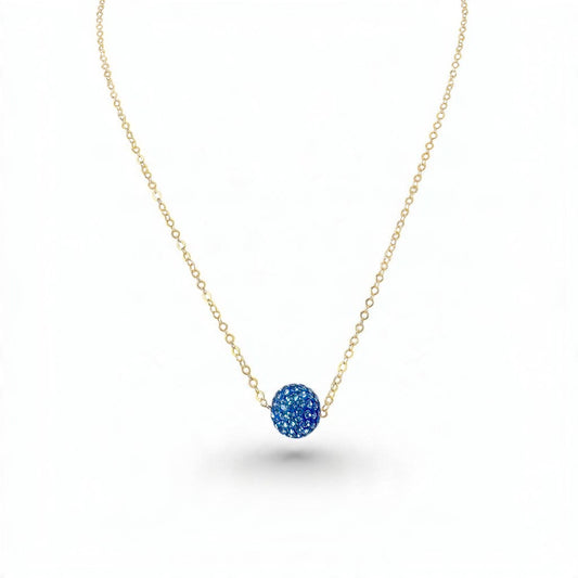 Swarovski Blue Pave Ball Necklace