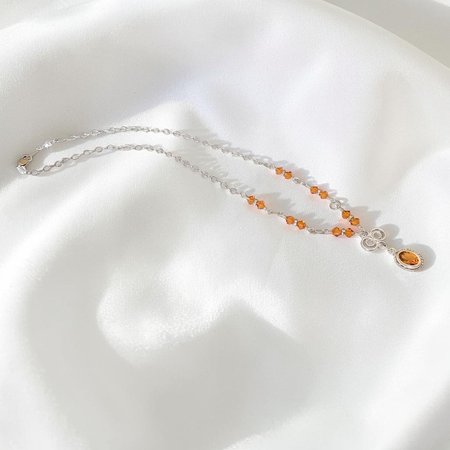 Madeira Citrine Filigree Necklace
