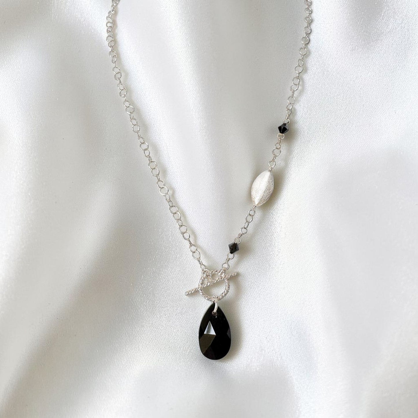 Swarovski Black Crystal Asymmetrical Necklace