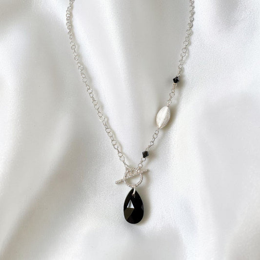 Swarovski Black Crystal Asymmetrical Necklace