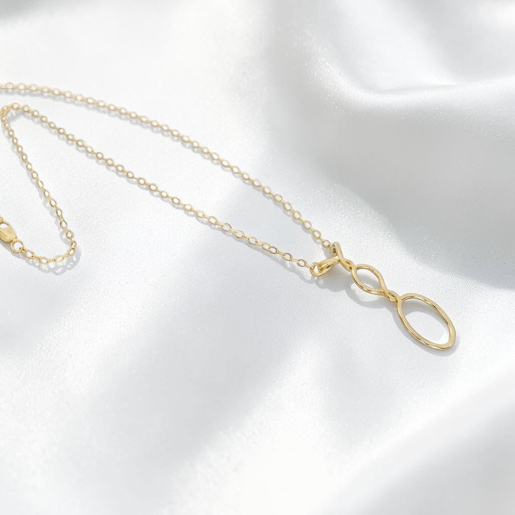 Gold Hammered Cascade Necklace