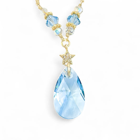 Swarovski Aquamarine Beaded Necklace