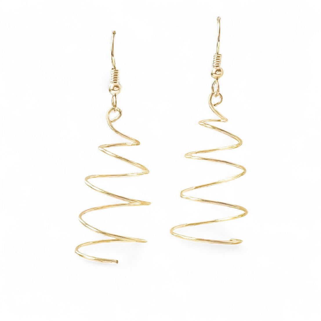 Gold Spiral Earrings