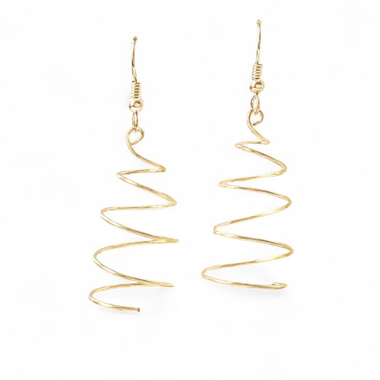 Gold Spiral Earrings