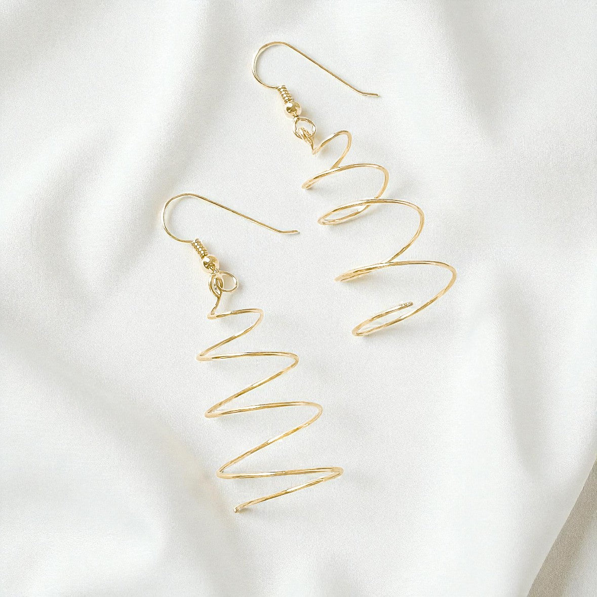 Gold Spiral Earrings