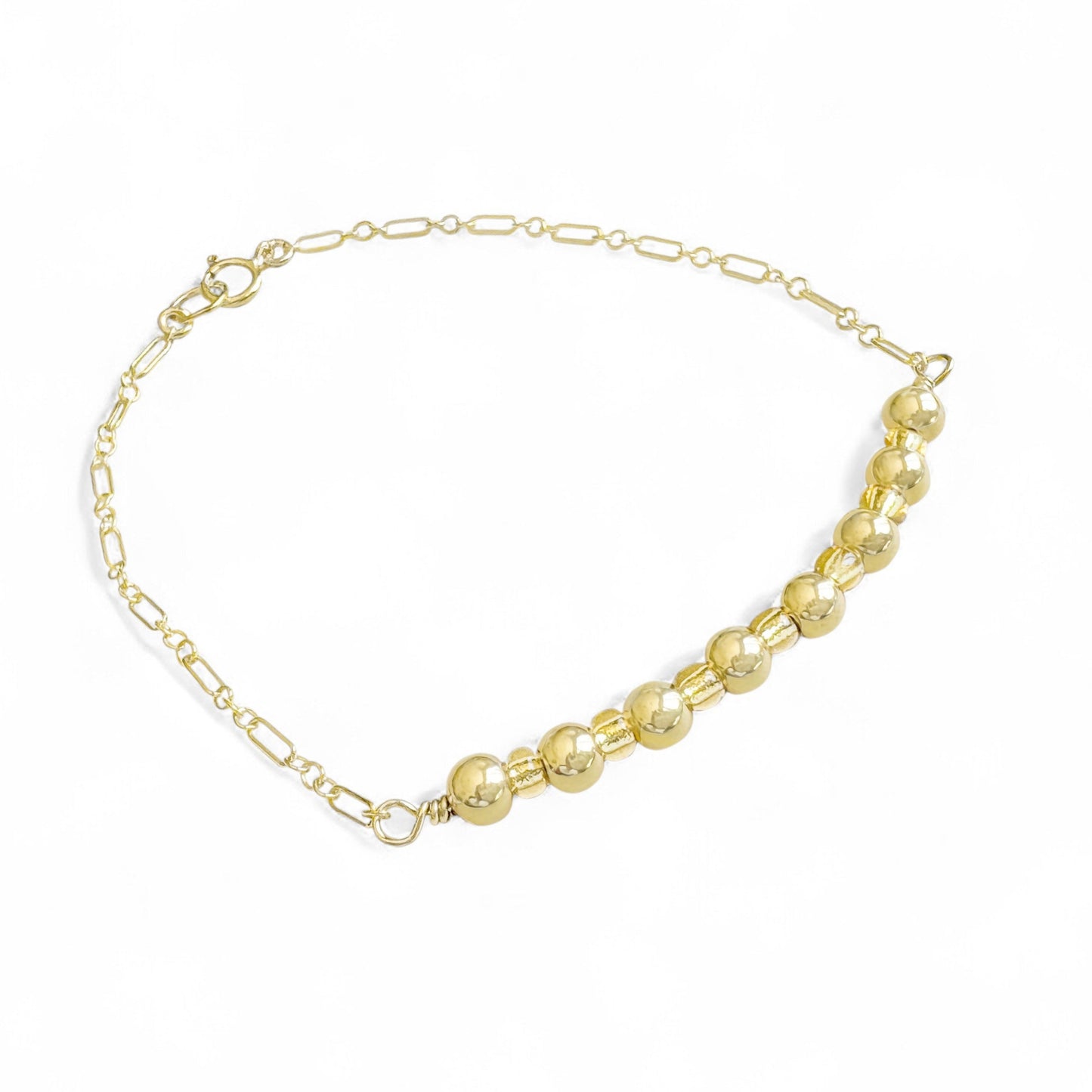 Gold Beaded Dainty Bracelet