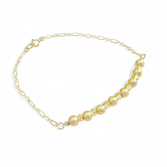 Gold Beaded Dainty Bracelet