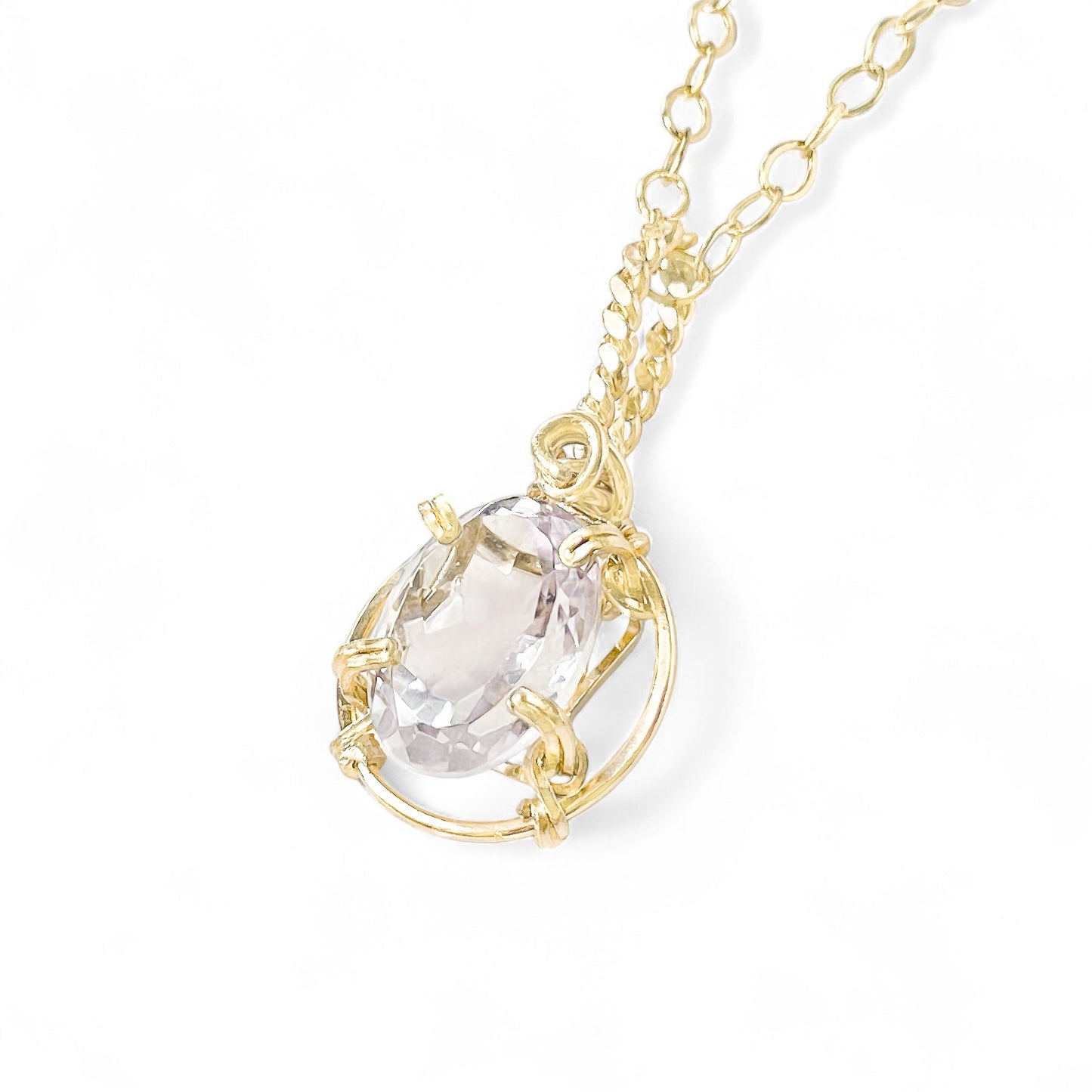 Kunzite Pendant Necklace