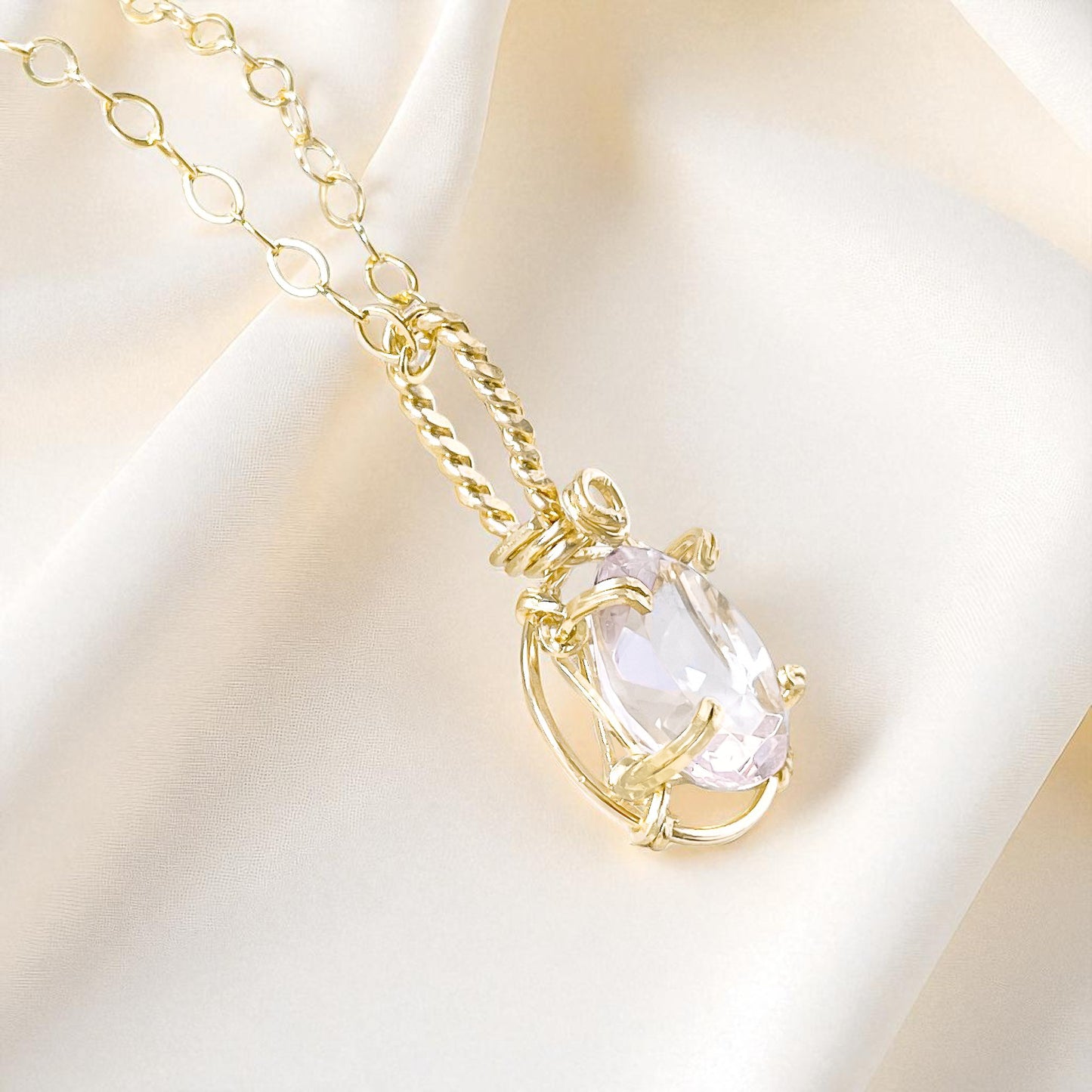 Kunzite Pendant Necklace