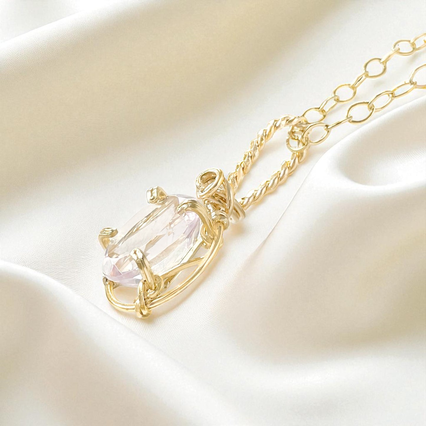Kunzite Pendant Necklace