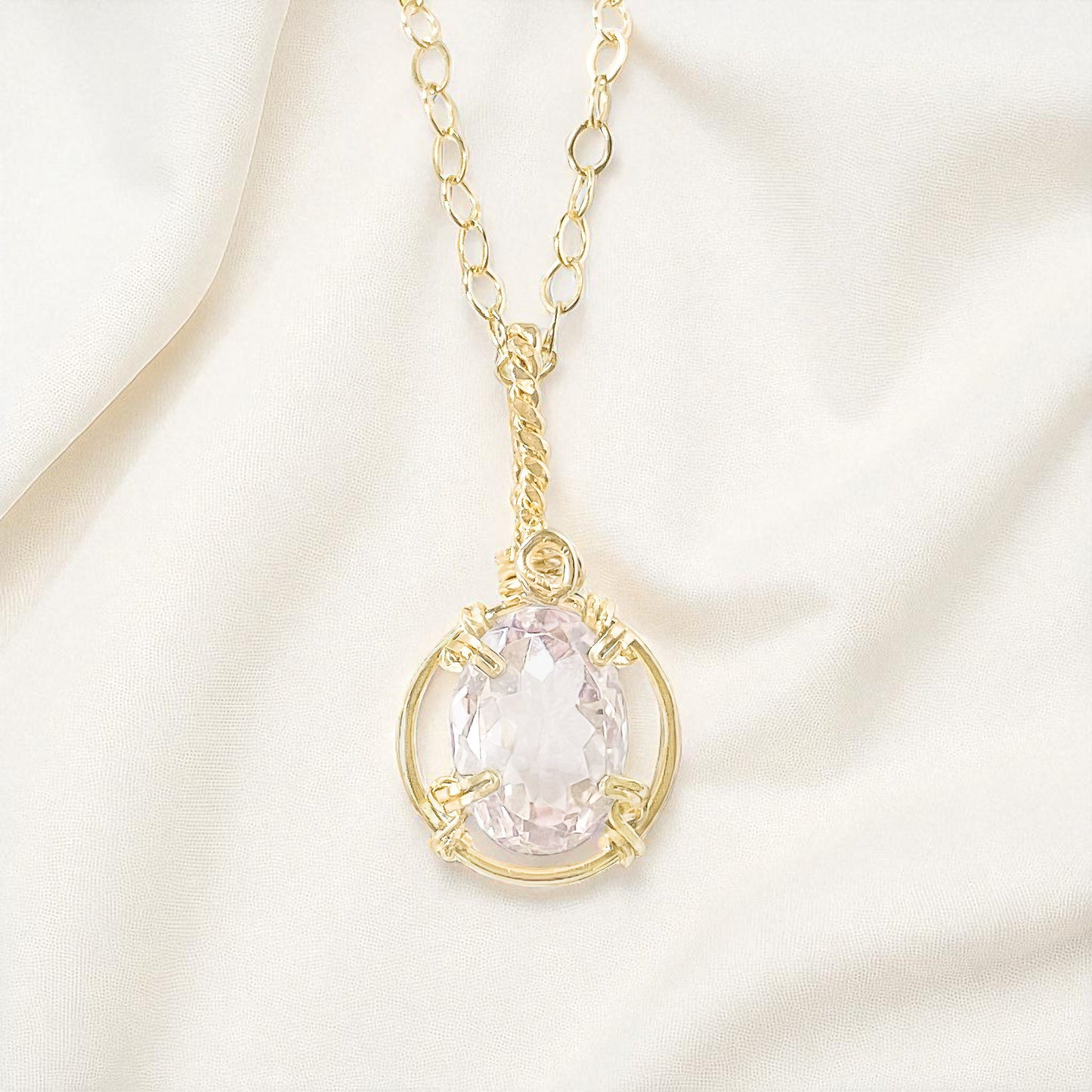 Kunzite Pendant Necklace