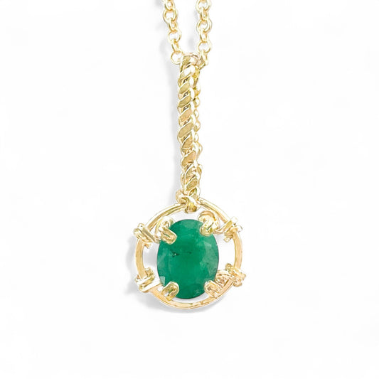 Emerald Pendant Necklace
