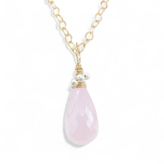 Rose Quartz Briolette Necklace