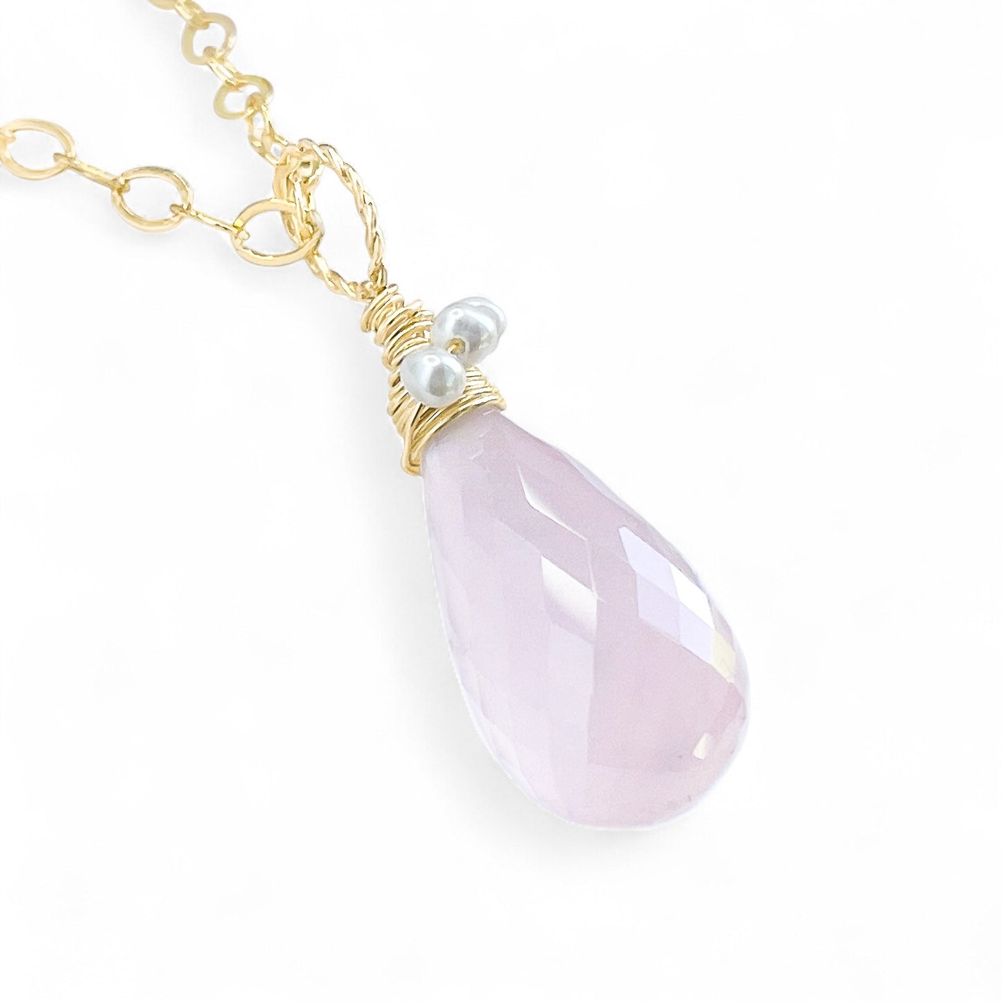 Rose Quartz Briolette Necklace