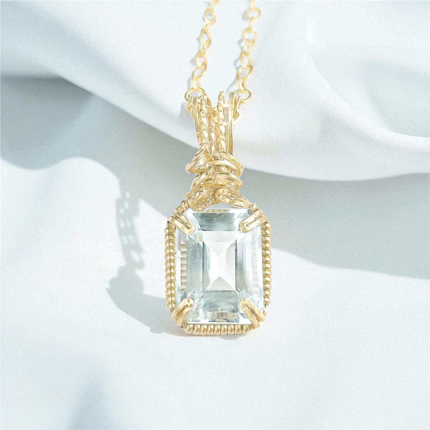 Aquamarine Pendant Necklace