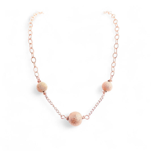 Rose Gold Stardust Bead Necklace